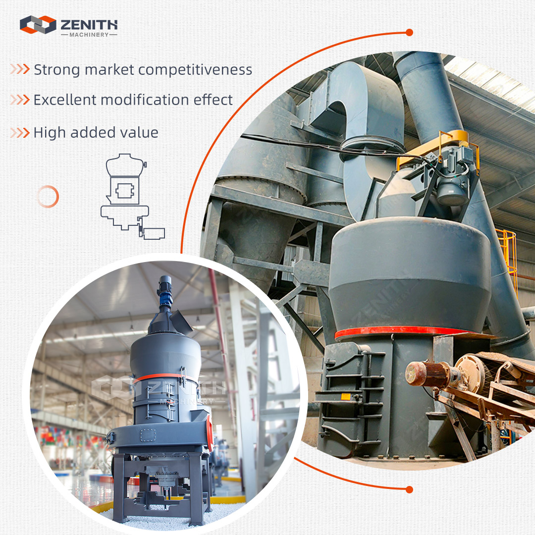 Engineering layout diagram of a complete 10 TPH limestone grinding system from crusher to dust collector.